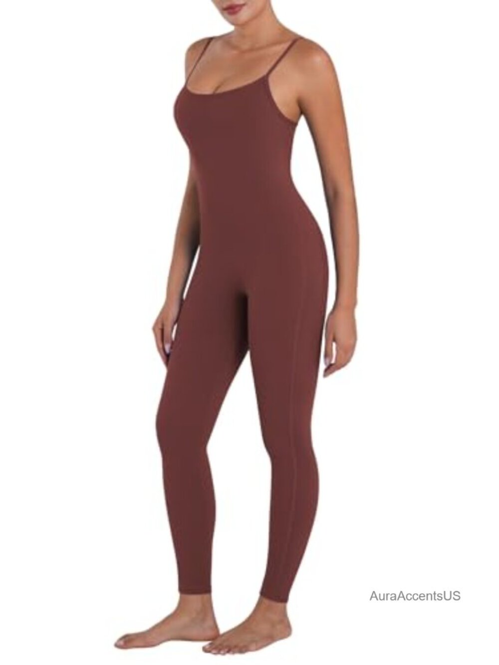 Adjustable Spaghetti Strap Square Neck Jumpsuit with Compression Fit